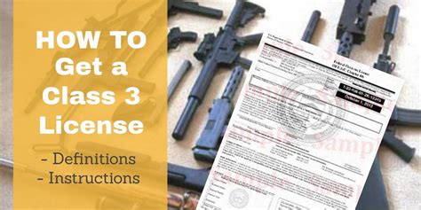 How to get a class 3 firearms license. Things To Know About How to get a class 3 firearms license. 